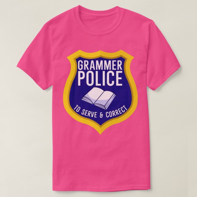 Camiseta Policía de Grammer a servir y corregir (Diseño del anverso)