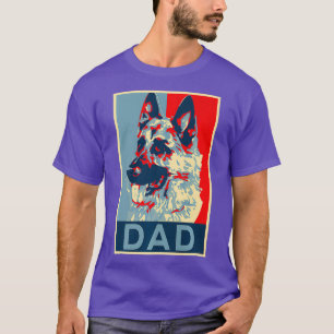 Camiseta Policía de K9 Hombres estilo retro de Papá Pastor