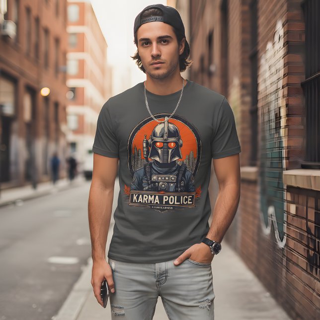 Camiseta Policía de Karma - Retro Futurista Radiohead (Subido por el creador)