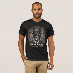 Camiseta Policía de Karma - Retro Steampunk Radiohead
