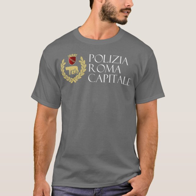 Camiseta Policía de la ciudad de Roma Polizia Roma Capitale (Anverso)
