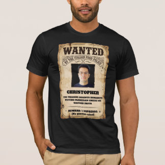 Camiseta Policía de la Comida Italiana Divertida Queso en M