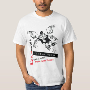Camiseta Policía de la deportación del mono del vuelo