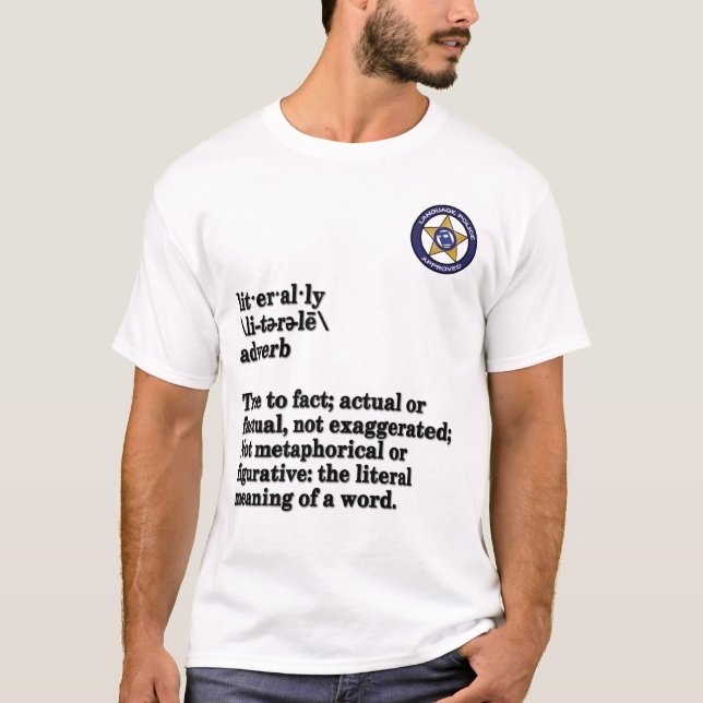 Camiseta Policía de la lengua - literalmente (Anverso)