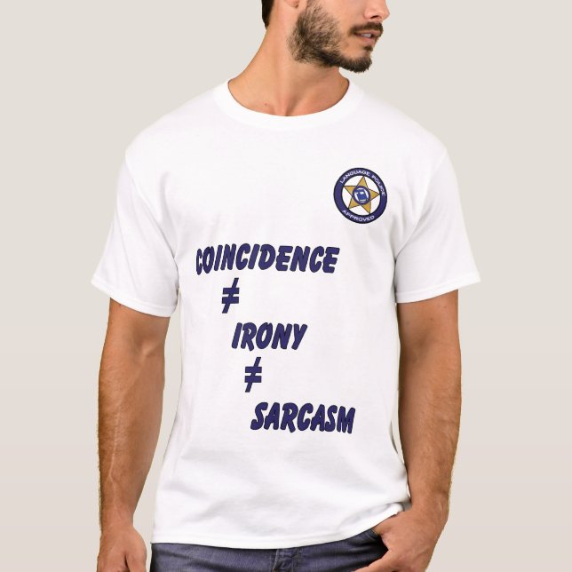 Camiseta Policía de la lengua - sarcasmo (Anverso)