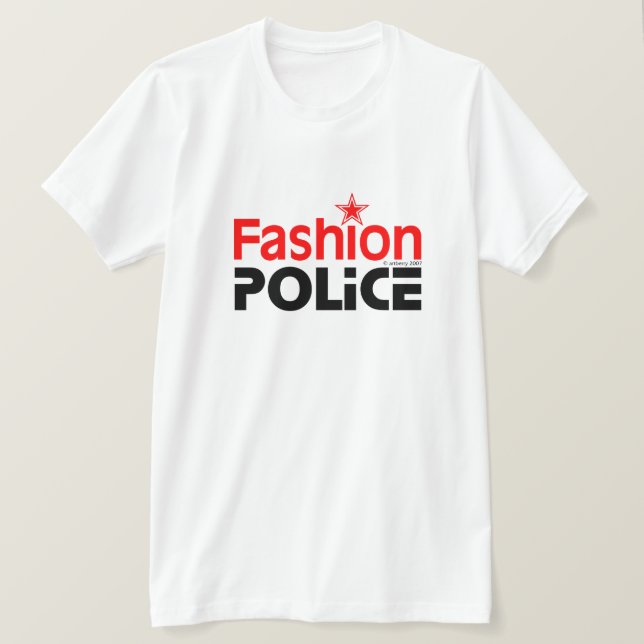 Camiseta Policía de la moda - Personalizado (Anverso del diseño)