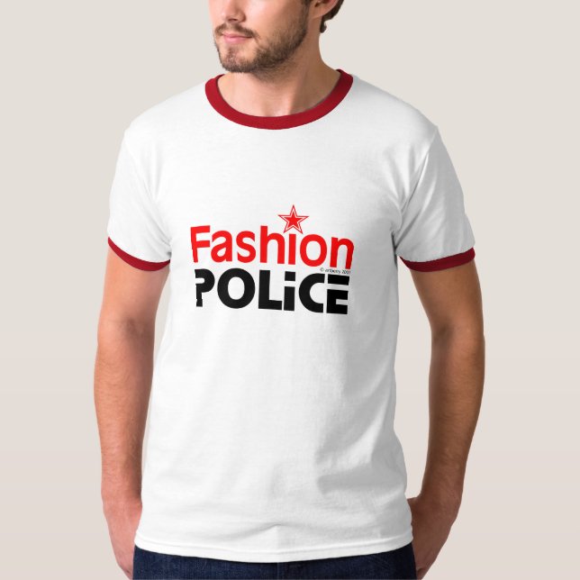 Camiseta Policía de la moda - Personalizado (Anverso)