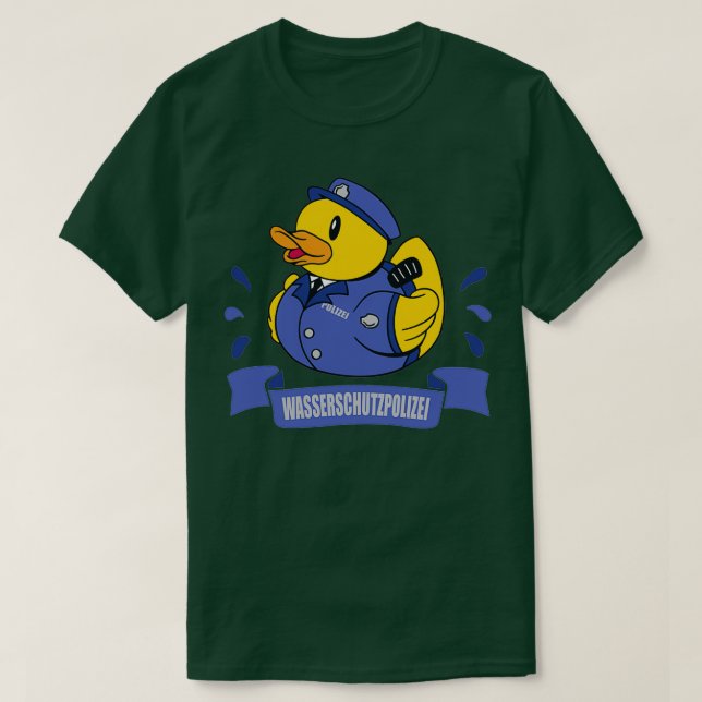 Camiseta policía de la policía de agua de la bañera (Diseño del anverso)