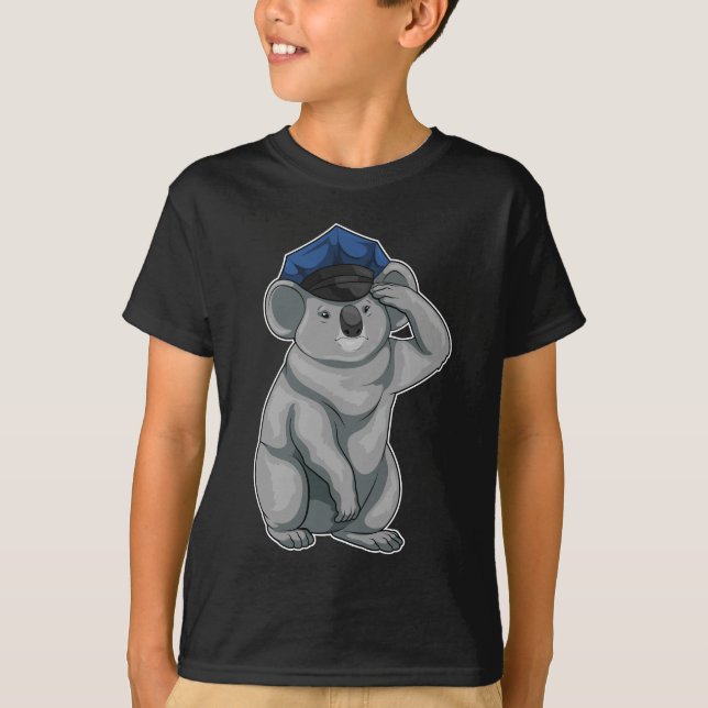 Camiseta Policía de la Policía de la Policía de Koala gorra (Anverso)