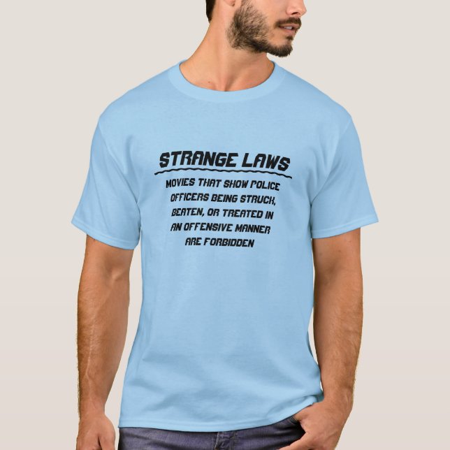 Camiseta Policía de leyes extrañas en cine (Anverso)