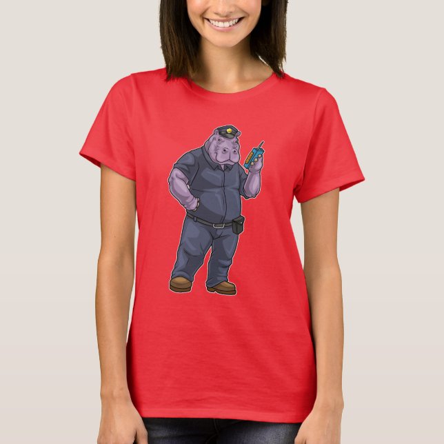 Camiseta Policía de microfonía de Hippo (Anverso)