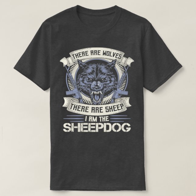 Camiseta Policía de motocicletas Wolf Biker (Diseño del anverso)