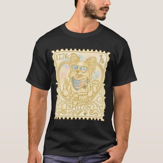 Camiseta policía de Papillion con gesto de victoria (Anverso)