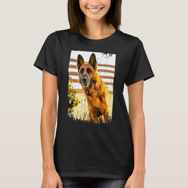 Camiseta Policía de Pastores Alemanes Pastor (Anverso)