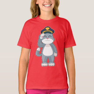 Camiseta Policía de policía de capuchas de gato