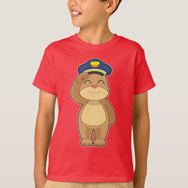 Camiseta Policía de Policía de Policía de Oso gorra (Anverso)