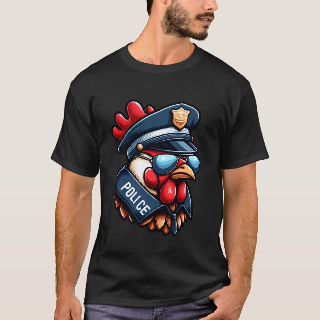 Camiseta Policía de Pollo (Anverso)