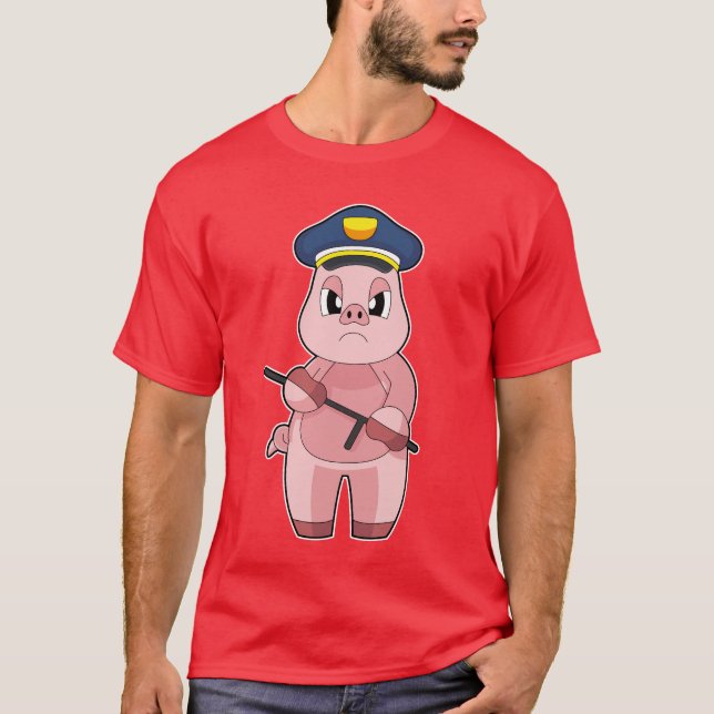 Camiseta Policía de porras de Cop (Anverso)