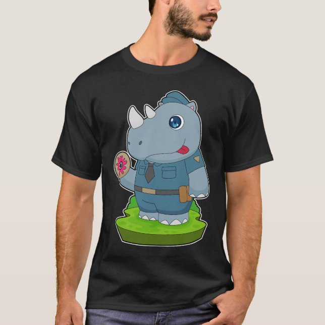Camiseta Policía de Rhino Cop Donut (Anverso)