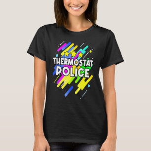Camiseta Policía de Termostato Retro Padre Chiste