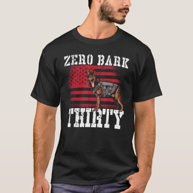 Camiseta Policía de Unidad de Cero Bark 30 K9 (Anverso)