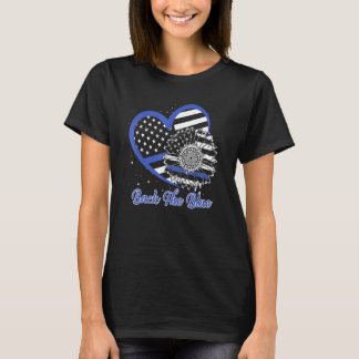 Camiseta Policía Del Girasol Tee Policial Del Corazón Para