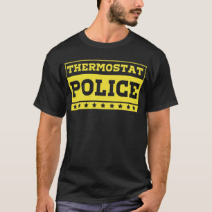 Camiseta Policía del termostato amarillo