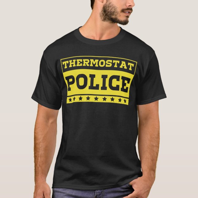 Camiseta Policía del termostato amarillo (Anverso)