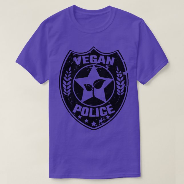 Camiseta Policía del Vegan (Diseño del anverso)