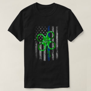 Camiseta Policía delgada de la línea azul trinchera del d