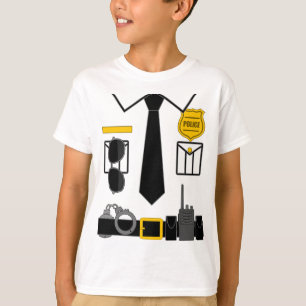Camiseta Policía Disfrazada para y para adultos Oficina de 