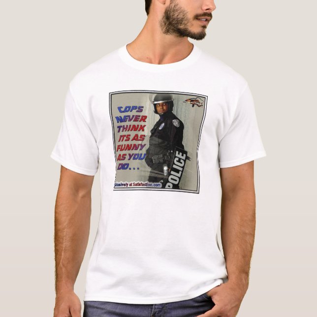 Camiseta policía divertida (Anverso)