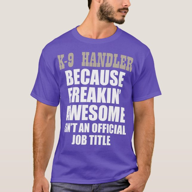 Camiseta Policía divertida de K9    HandlerFunny (Anverso)