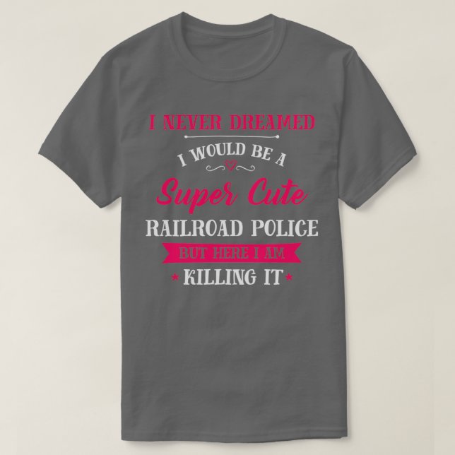 Camiseta Policía ferroviaria súper pequeña (Diseño del anverso)