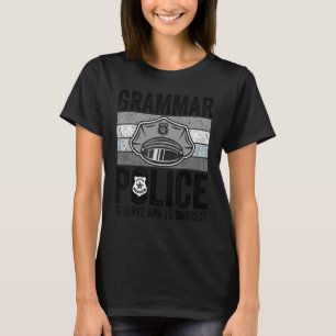 Camiseta Policía gramatical Hombres Mujeres Jóvenes Policía
