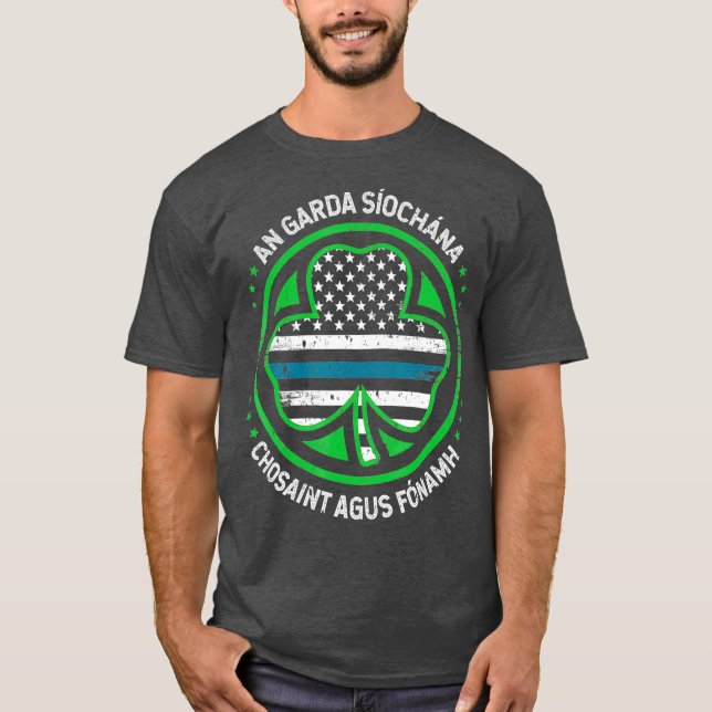 Camiseta Policía Irlandesa Garda St Patricks Day Gift St Pa (Anverso)