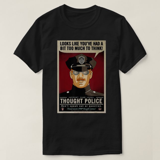 Camiseta Policía pensante (Diseño del anverso)
