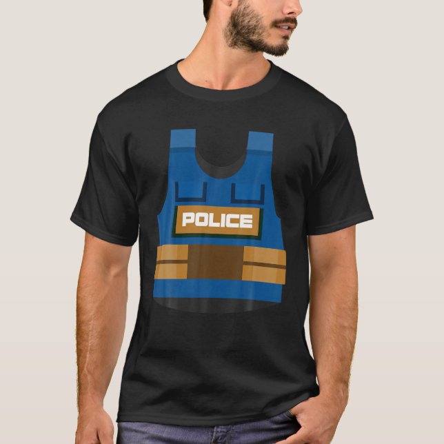 Camiseta Policía policía de Halloween disfraz policía polic (Anverso)
