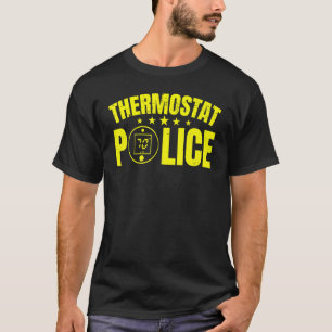 Camiseta Policía Termostata Papá Padres Día Línea Azul Usa 