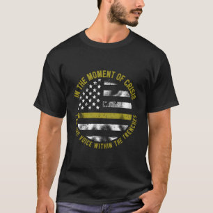 Camiseta Policía Y Dispatcher Delgada Línea De Oro