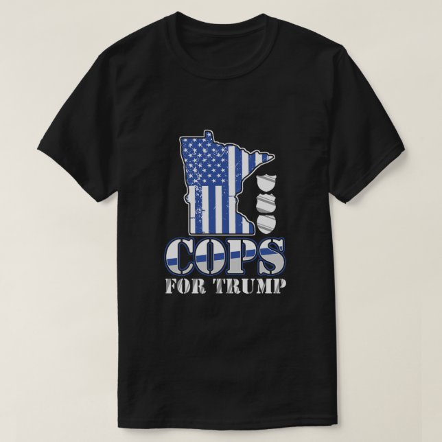 Camiseta Policías De Trump Policía Policía Bandera G De Est (Diseño del anverso)