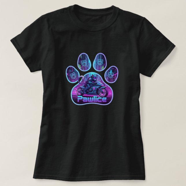 Camiseta Policías felinos (Diseño del anverso)