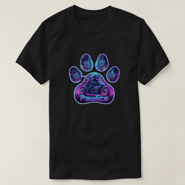 Camiseta Policías felinos (Diseño del anverso)