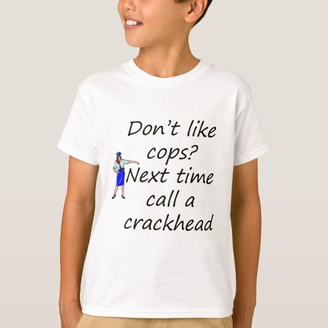 Camiseta policías y crackhead (Anverso)