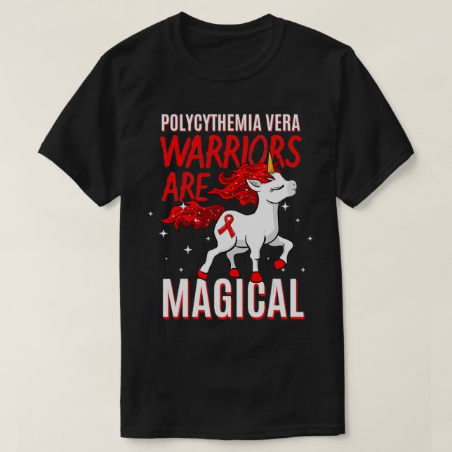 Camiseta Policitemia Vera Conciencia PV Guerrero Eritromia  (Diseño del anverso)