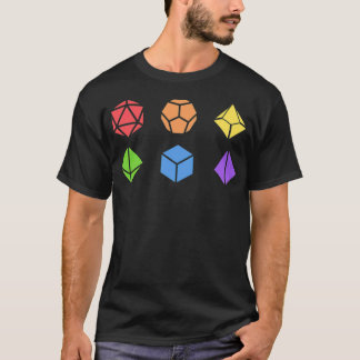 Camiseta Políedro Dice Set Pestaña Orgullo LGBT RPG -stand