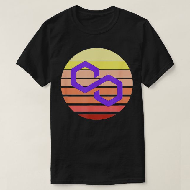 Camiseta Poligon MATIC Crypto Logo Cryptocur digital modern (Diseño del anverso)