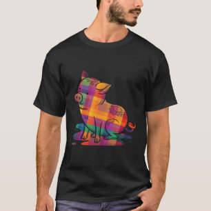 Camiseta Polígono animal de cerdos