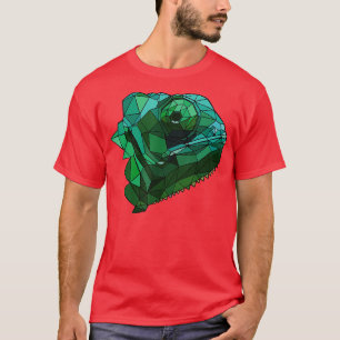 Camiseta Polígono Chameleon Head Terrarium Lizard