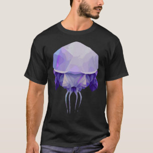 Camiseta Polígono de gelatina geométrica de mar de popa baj